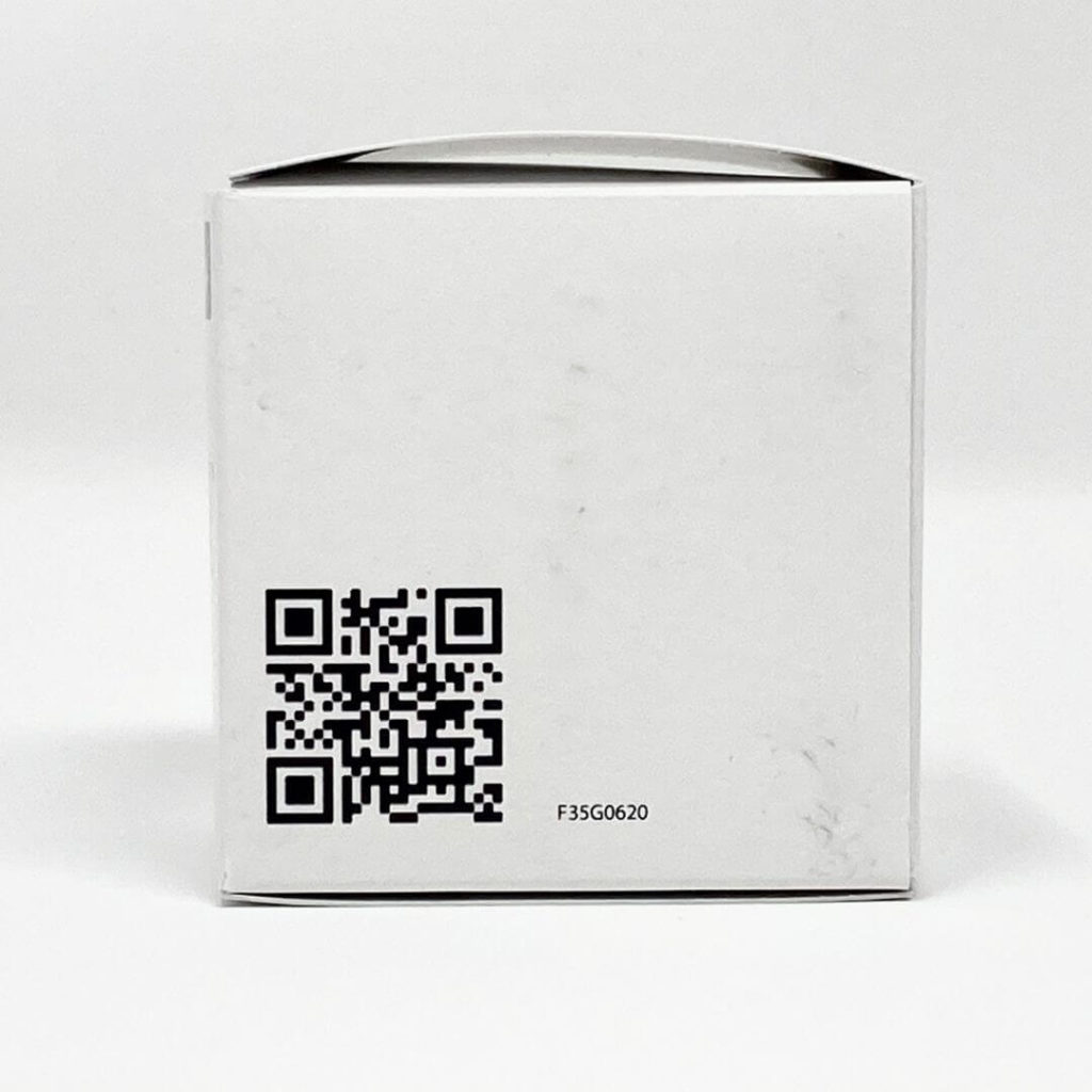 The side of a Plain Jane 8th box displaying the QR code.