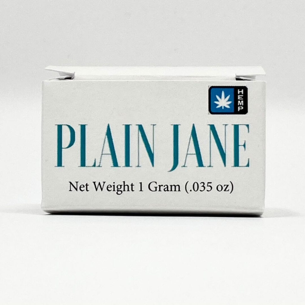 The front of the Plain Jane one gram box.