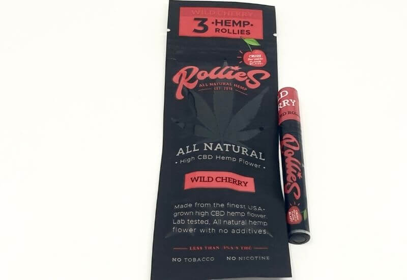 Rollies wild cherry hemp flower cigarettes.